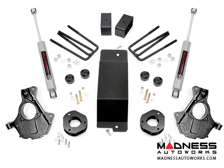 Chevy Silverado 1500 4WD Suspension Lift Kit w/KNUCKLE KIT 4WD - 3.5" Lift - Aluminum & Stamped